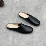 Johnature Ehtne Nahk Naiste Sussid K&auml;sit&ouml;&ouml; &Uuml;hev&auml;rvilised Pehmed Veisenahast Lamedad V&auml;litingimustesse Sobivad Sandaalid 35 must