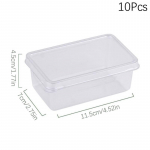 10 tk l&auml;bipaistvad plastikust hingedega toidukarbid, toidupakendid, sobivad magustoitudele, kookidele, k&uuml;psistele, salatile, toidule Box 10Pcs