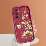 Pehme silikoonist ruudukujulise redeliga printimismustriga telefoni korpus T&auml;iskaanega kaamera p&otilde;rutuskindel kaitse kummist &uuml;mbris Samsungile Samsung F04 valge