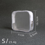 L&auml;bipaistvad PVC kotid Reisikorraldaja Selge meigikott Kosmeetik Kosmeetikakott Ilukohver Tualett-tarvete kott Make-up Pouch Pesukotid M