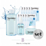 TORRIDEN Dive-In Nahahooldus 4-osaline komplekt (Tooner 300ml + Seerum 50ml + Rahustav kreem 100ml + Kangasmaskid 10 tk) Dive-In 4-Step Set