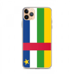 Coque iPhone 11 Pro Max - Mitmev&auml;rviline - Drapeau R&eacute;publique Centrafricaine - Souple - TPU - L&auml;bipaistev