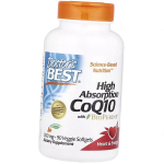 K&otilde;rgelt imenduv koens&uuml;&uuml;m Q10 BioPeriiniga, High Absorption CoQ10 300 with BioPerine, Doctor's Best 90 veg.pehmekapslit (70327026) 90vsoftgels