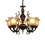 Elutoa rippvalgusti t&auml;isspektri silmade kaitsega, retro luksuslik ja grandioosne maapiirkonna valgustusseade, magamistoa ja s&ouml;&ouml;gitoa valgustid 5 headlights