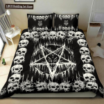 Kolju Skeleton Saatanlik Kitsekolju Tekikoti Komplekt Trofee Deemonit&otilde;ug Voodipesu Komplektid &Ouml;ine Sinine Roosa Saatanlik Baphomet Tekikate EU single(135x200cm)