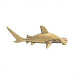 Brass Hammerhead Shark Sculpture Figurine 16.6 cm Sea Animal Decor Ornament Home Decoration
