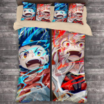 Anime Beyblade Burst Voodipesu Komplekt Tekikott Magamistoa Tekikatted &Uuml;heinimese Twin King Suuruses Tekikate Kodutekstiil 2/3 tk AU Double(180x210cm)