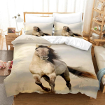 Hobuse voodipesu komplekt &Uuml;ksik Twin Full Queen King Meeste/naiste suurusega Voodipesu komplekt T&auml;iskasvanu Laste magamistuba Tekikoti komplektid 3D Anime 70x133cm 2pcs