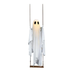 Halloweeni v&auml;lisrippuv kummitusdekoratsioon 5 jalga suur rippuv kummitus esiporikule, &otilde;ue, puu, kummitumaja peodekoratsioon Without Light