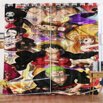 Multikas kardin Luffy Gear 5 Poistele Piraadid 3D Prindi Magamistuba Elutuba Akna Pimendav Vaheseina Stiil Kodu Kaunistus 100x140cm brown