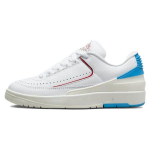 Air Jordan 2 Retro Low NC to Chi Naiste Tennised Valge Tulepunane Tume Pulbrisinine DX4401-164 36