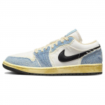 Air Jordan 1 Low World Make Japan Meeste Tossud Sinine Tuhkhall Must FN7670-493 43