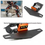 &Uuml;hilduv numbrim&auml;rgihoidik tuledega KTM DUKE 125/200/250/390 jaoks &ndash; Tagumine sabaosa aksessuaar Black License Plate Holder + Black Plate Light