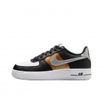 Nike Air Force 1 Low GS Must Kuldne Metallik H&otilde;be Laste Tossud Valge Metallik-Kuldne HV0937-010 36.5