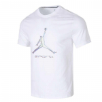 Jordan Sports Lifestyle Series Hingav Jooksuks Kiirkuiv L&uuml;hikeste Varrukatega T-s&auml;rk Meeste Topid Valge HQ7985-100 S
