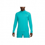 Nike Dri-Fit &Uuml;hev&auml;rviline Logo Poollukuga Seisukrae Pikkade Varrukatega T-s&auml;rk Meeste Topid Hele-Sinine HV2180-345 L