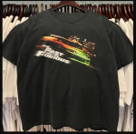 Vanaaegses stiilis The Fast And The Furious filmi l&uuml;hikeste varrukatega T-s&auml;rk, suurus S-4XL M
