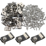 Agricultural stainless steel clamp is used to install welding steel wire to wood metal livestock fence clamp wire fence clamp. One Size h&otilde;be
