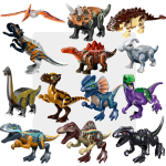 Lahe Juura Dinosaurus Maailm Velociraptor Triceratops Indominus T-Rex Mudel Kokkupandavad Ehitusklotsid M&auml;nguasjad Lastele Poisile Kingitus gray