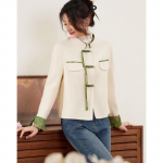 Elegant Short Wool Blend Coat XL