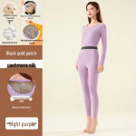 JingXin Couples' Black Gold Thermal Underwear Set 4XL