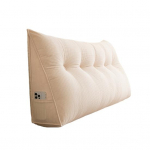 Voodipeatsipadi Velvetist Kolmnurkne Voodipeatsipadi K&uuml;lgtaskuga Ergonoomiline Seljatoepadi Diivanvoodi Padi Lugemiseks Istumiseks T&ouml;&ouml;tamiseks 120cm khaki