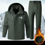 Meeste Talvekomplekt Veekindel Keelem&auml;rk V&auml;liskomplekt Pluss Suurus Komplekt Soe Jakk + Soojad P&uuml;ksid 2-osaline Komplekt S