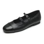 Moodsad h&otilde;bedased kingad naistele 2025 kevad-s&uuml;gishooajaks Uued Prantsuse &Uuml;ks Rihm Tasase Tallaga Suured Naiste Kingad 35 must