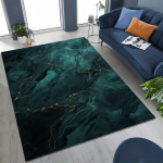 2026 Luksuslik Marmor Must Roheline Kuld V&auml;rviline Kivi Tekstuuriga Vaip Magamistoa Elutoa Diivani Kodu Uksemati Kaunistus, Libisemisvastane Matt 60x90cm( 23x35in ) gray