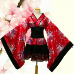 Naiste Raske Sakura Kimono Cosplay Neiu Riietus - Gokuraku Jodo Otaku Tants Lolita Kleit XXL punane