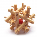 Puidust Kongmingi lukk, 3D ajutrustav pusle, kontori stressi maandav pusle t&auml;iskasvanutele, intelligentsuse kingitus lastele (Kaksteist &Otilde;de)