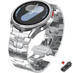 Roostevabast terasest rihm Samsung Galaxy Watch 7 6 5 4 40mm 44mm 6 Classic 43mm 47mm jaoks, ilma piludeta metallrihm 5Pro 45mm, kiiresti vahetatav k&auml;ev&otilde;ru Galaxy 7 40mm 44mm h&otilde;be
