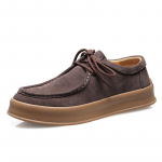 Moodsad Meeste Vabaajajalatsid Paeladega Veisenahast Suede Ehtne Nahk Paks Tald Meeste Klassikaline Retro Briti Stiil V&auml;litingimustesse S&otilde;itmiseks Lamedad 41 kohv