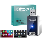 OTTOCAST MINI 2025 Viimane juhtmevaba, CarPlay & Android Auto adapter, Juhtmevaba &uuml;hendus, Automaatne &uuml;hendus, 22 depth x 52