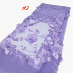 Aafrika pitskangas 2025 k&otilde;rge kvaliteediga helmeste, v&otilde;rkpitsi ja 3D-lilledega t&uuml;lli Nigeeeria pitskangas naiste peokleitide jaoks 1 yard&120cm