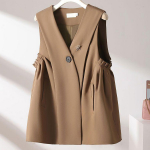 Moodne naiste vabaajavest kevadeks ja s&uuml;giseks inglise stiilis vestiga XL khaki