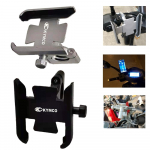 For KYMCO Any Like Q 150 KRider CK400 People 250 150 Motorcycle accessories handlebar Mobile Phone Holder GPS stand bracket silver B