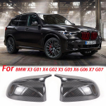 2 tk L&auml;ikiv must s&uuml;sinikmustriga tagumiste k&uuml;ljepeeglite katteid Korpuse asendus BMW X3 G01 ix3 X4 G02 X5 G05 X6 G06 X7 G07 jaoks Black-2pcs black