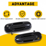 Fit Honda 98-02 Accord Exterior Handle Door front Outside left Black Pair right