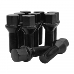 10pcs Cone Seat Lug Bolts Conical 17mm Hex 35mm/40mm/28mm Extended Shank Length m12x1.5,m14x1.25.m14x1.5 wheel bolts black M14x1.25