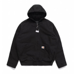 Ameerika stiilis paksenenud retro Hart J130 l&otilde;uendist kapuutsiga t&ouml;&ouml;jakk Black [Thin]