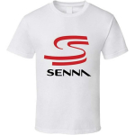 Droomdy F-1 Legend Ayrton Senna V&otilde;idus&otilde;idu logo T-s&auml;rk Valge S valge