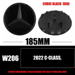 3D 185MM 205MM Esiv&otilde;re T&auml;helogo Embleem M&auml;rk Autotarvikud Mercedes-Benz C/B/E Klassi W206 W253 W213 GLC GLE V Klassi jaoks