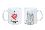 Nebelung - cup with a cat, cute cup with graphics, a gift with your photo from the Art-Dog brand valge