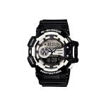CASIO Meeste vedelkristall/analoog kahekordse n&auml;idikuga seeria Must kell GA-400-1A GA-400-1A Black Strap