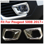 Peugeot 5008 2017 - Auto esitulede raami dekoratiivkate Sisekate ABS Kroomitud Tarvikud V&auml;lisosa &Uuml;mberehituskomplekt gray