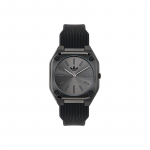 Adidas Originals CITY TECH THIN K&auml;ekell Kvartsmehhanism Silikoonrihm 39mm Kuldne sihver Unisex AOFH245022I Black