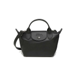 Longchamp Le Pliage Xtra 17 N&ouml;&ouml;bi ja t&otilde;mblukuga Sulgemine Nahast Pelmeenikujuline &Otilde;lakott Mini Naiste kotid Must 1500987001 Basic Set (Bag+Dust Bag)