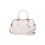 Coach Rowan 18 Metalllogo T&otilde;mblukuga Sulgemine Taaskasutatud Nahast K&auml;eshoitav &Otilde;la Crossbody Kott V&auml;ikesed Naiste kotid Valge CV404-IMCHK Basic Set (Bag+Dust Bag)
