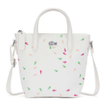 Lacoste Fashion V&auml;rviline Krokodillitr&uuml;kiga PVC &Otilde;lakott Risti-keha Totes Kott V&auml;ikesed Naiste kotid Off-White NF4993SJ-Q73 Ecru